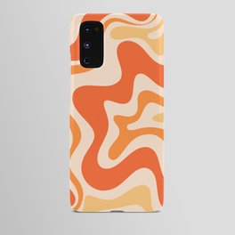 Tangerine Liquid Swirl Retro Abstract Pattern Android Case