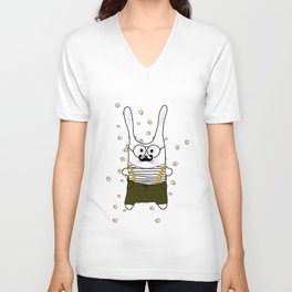 happy bunny boy V Neck T Shirt