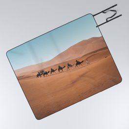 Arabian Desert, Yemen Travel Illustration Picnic Blanket