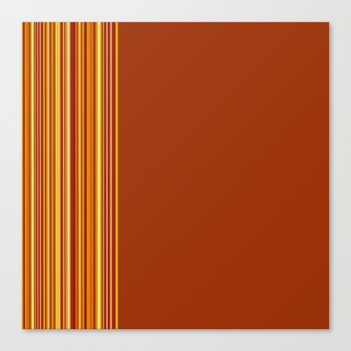 Burnt orange and warm stripes Canvas Print