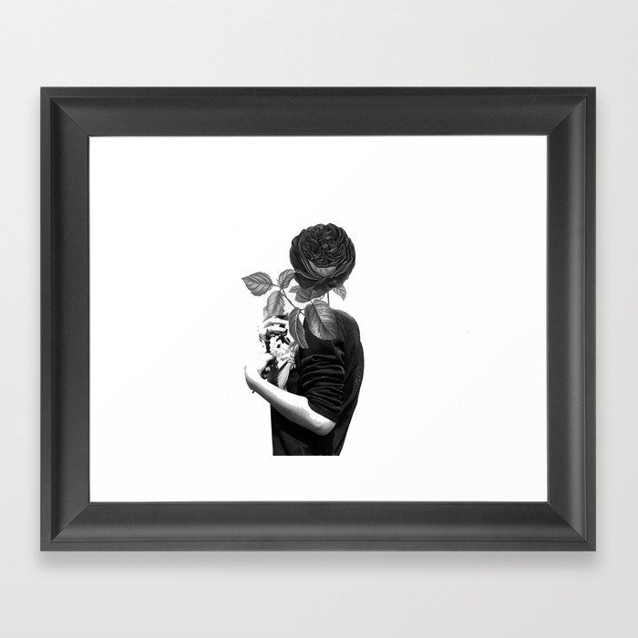 Black Rose Framed Art Print
