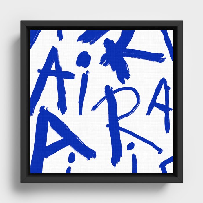 Air. Minimal Art. Abstract 132 Framed Canvas