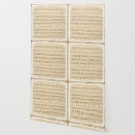 vintage beige music notes Wallpaper