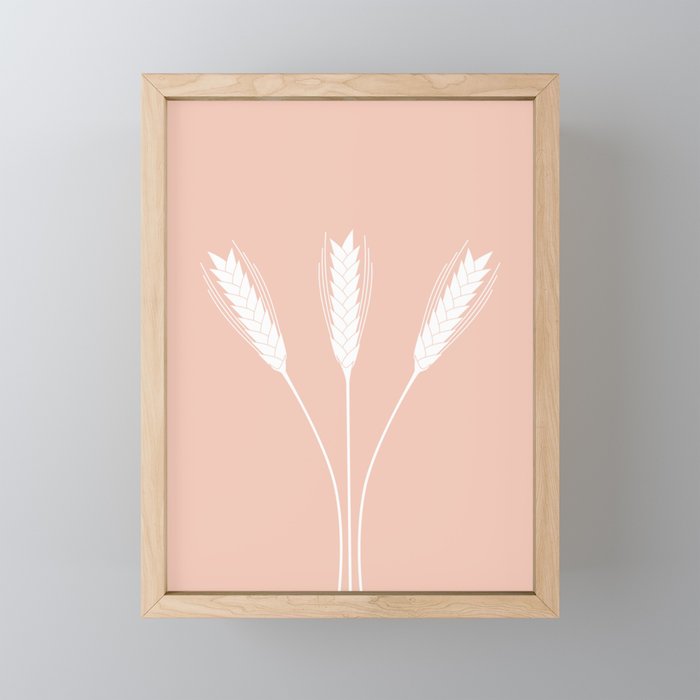 Wheat Field (Graze Pink)  Framed Mini Art Print
