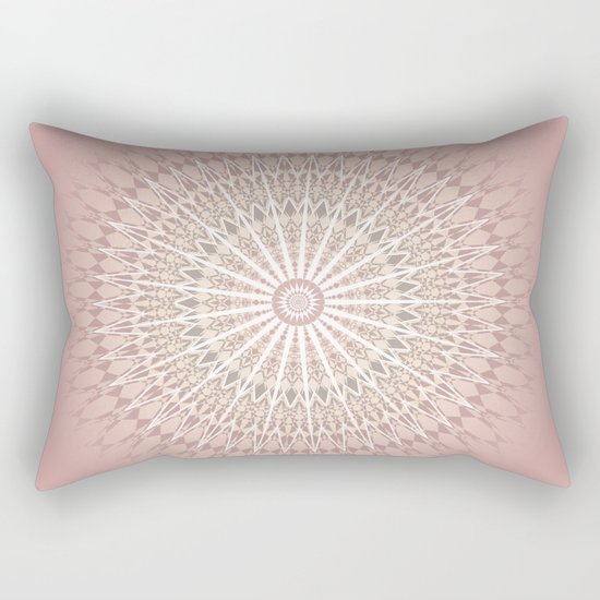 Rose Mandala Rectangular Pillow