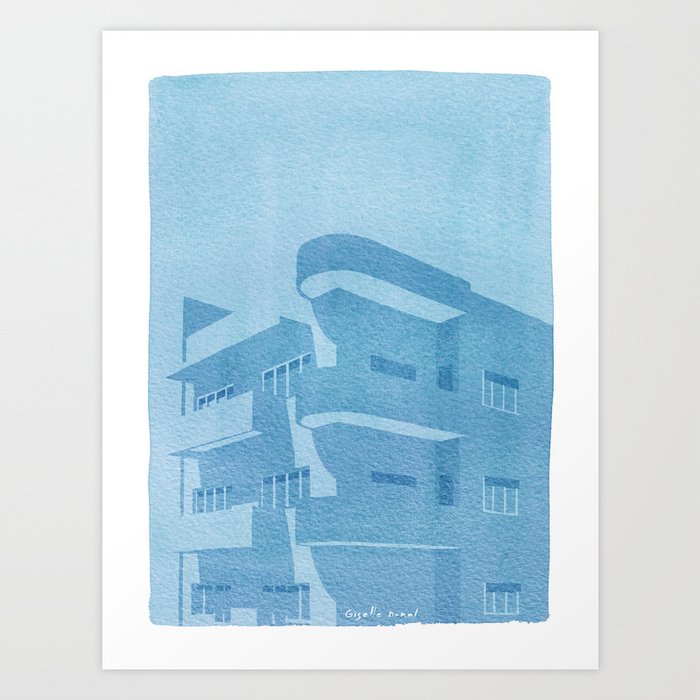 Bauhaus Blue Art Print
