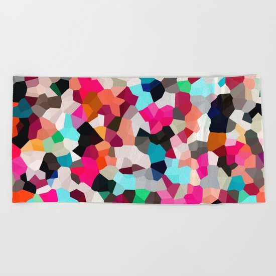 Pop Moon Love Beach Towel