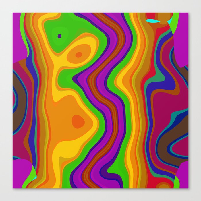 Colorful fluid vertical lines Canvas Print
