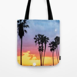 San Diego Sunset with Palm Trees Tote Bag