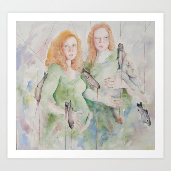 Lot's Daughters Art Print