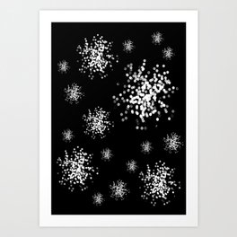 magic snow flowers Art Print
