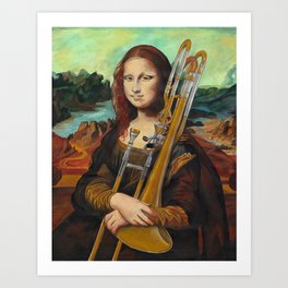 "Trombona Lisa" by Jen Hinkle Art Print