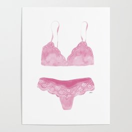 Pink Set - Intimates fashion  Poster
