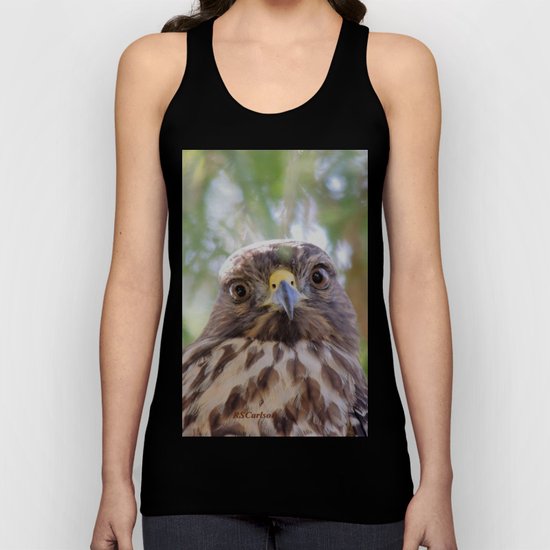 Hawk Eyes in the Willow Unisex Tank Top