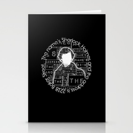 Sherlock BBC: Type Stationery Cards