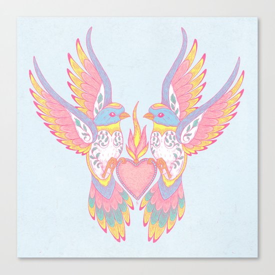 Lovebirds Canvas Print