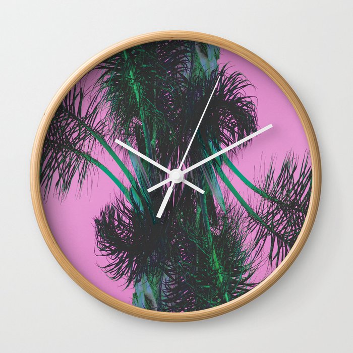 Chroma Palms Wall Clock