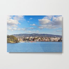Lake Merritt Panorama - Oakland, California Metal Print | Color, Digital, California, Blue, Lakemerritt, Water, Urban, City, Photo, Sky 