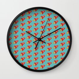 Rocket Wall Clock | Aventura, Retro, Graphicdesign, Cohete, Quote, Retrostyle, Graphic, Digital, Popart, Lettering 