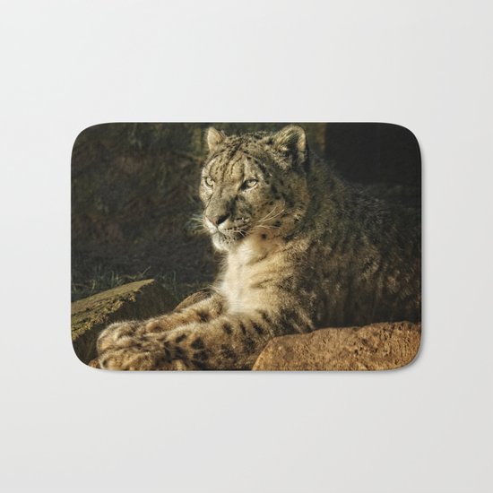 Endangered Snow Leopard Bath Mat