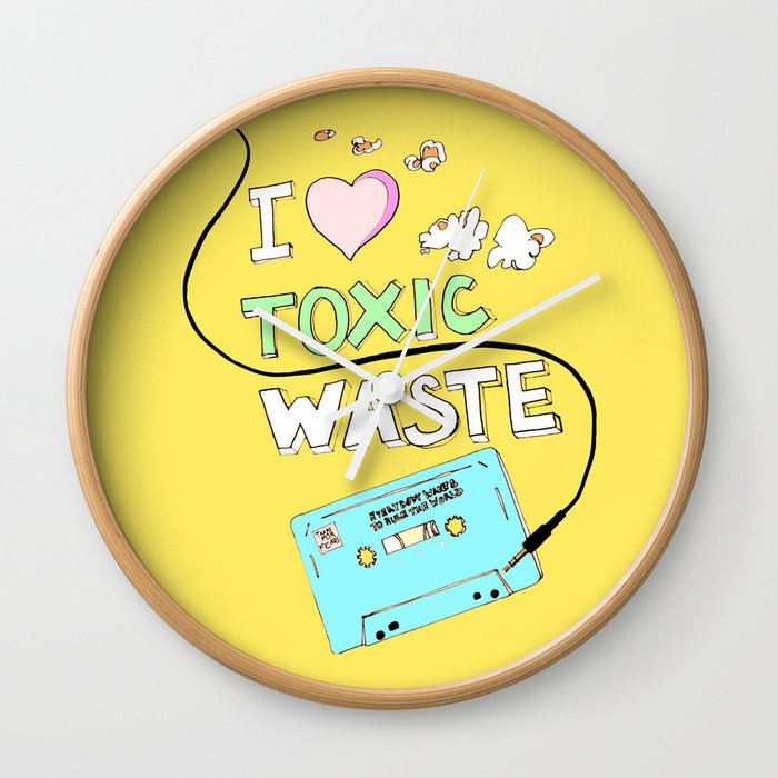 I Love Toxic Waste  Wall Clock
