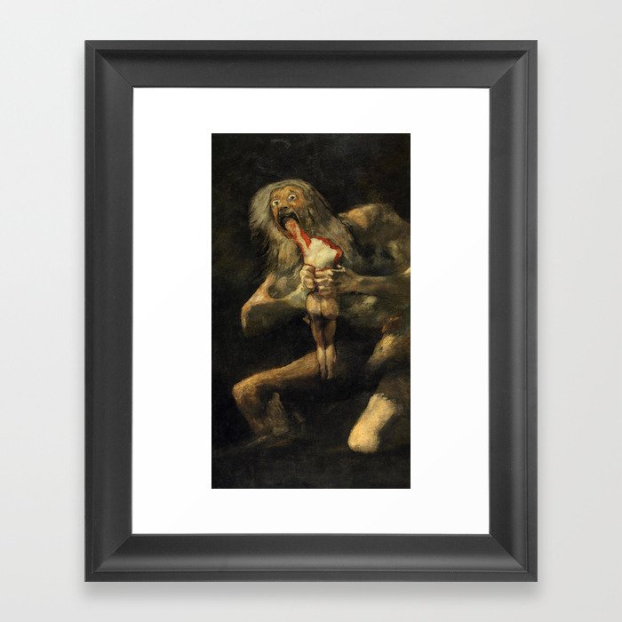 Saturn Devouring His Son - Francisco Goya Framed Art Print