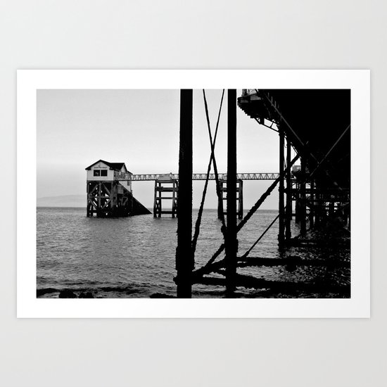 Pier B&W Art Print