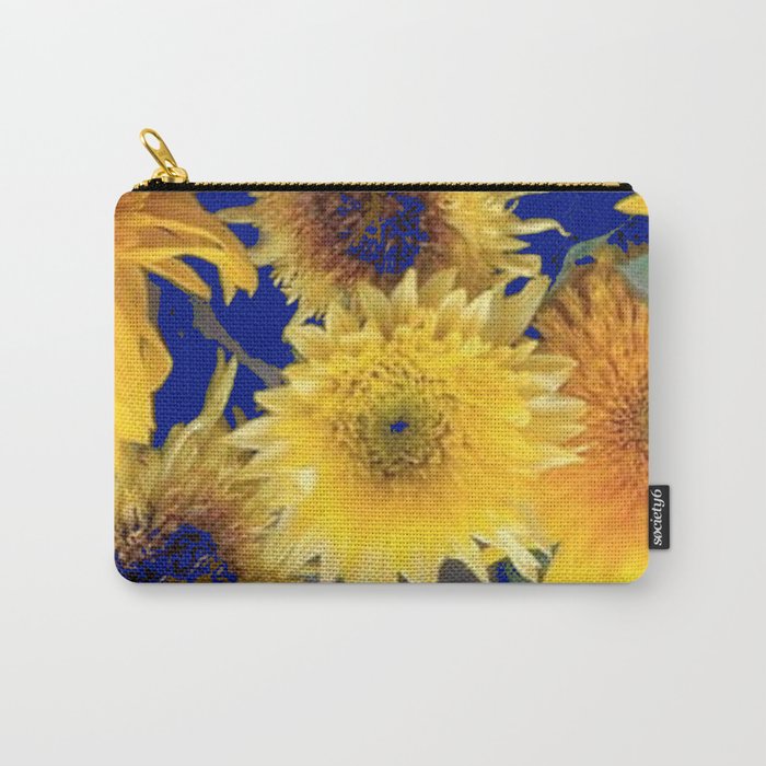 YELLOW & ORANGE DECORATIVE SUNFLOWERS Carry-All Pouch