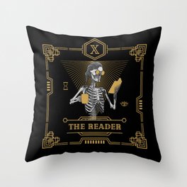 The Reader X Tarot Card Throw Pillow