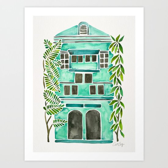 The Grotto – Mint Palette Art Print