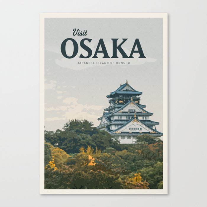 Visit Osaka Canvas Print