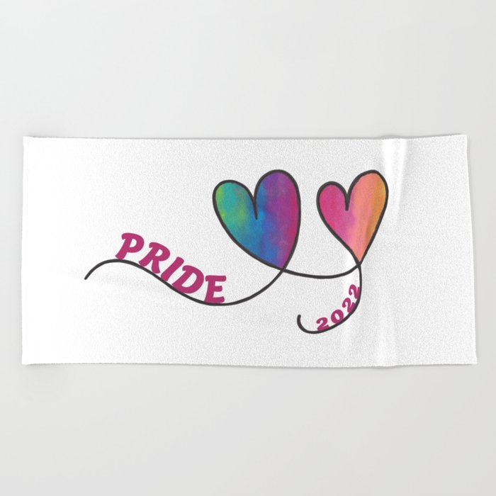 Two Hearts - Pride 2022 Beach Towel