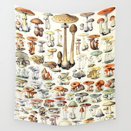 Adolphe Millot - Champignons B - French vintage poster Wall Tapestry
