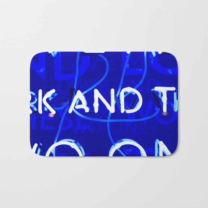 Blue Neon  Bath Mat