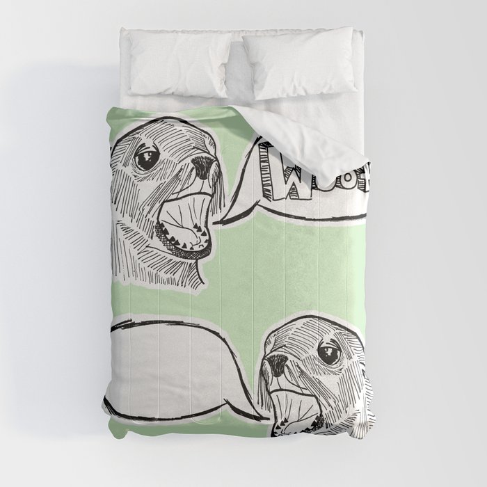 Sea Lion Woof! Comforter