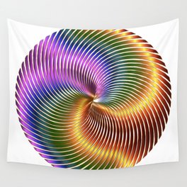 Chromatic Swirling Sphere. Wall Tapestry