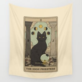 The High Priestess - Cats Tarot Wall Tapestry