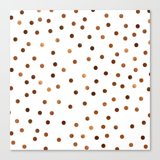 Copper Dots Pattern Canvas Print