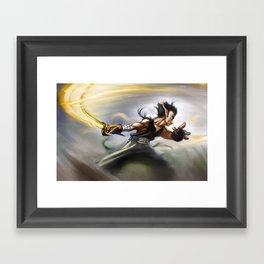 Flame Slash Framed Art Print