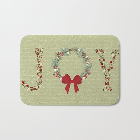 Joy Wreath Bath Mat