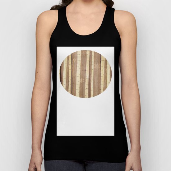 Christmas Pattern on Wood 03 Unisex Tank Top