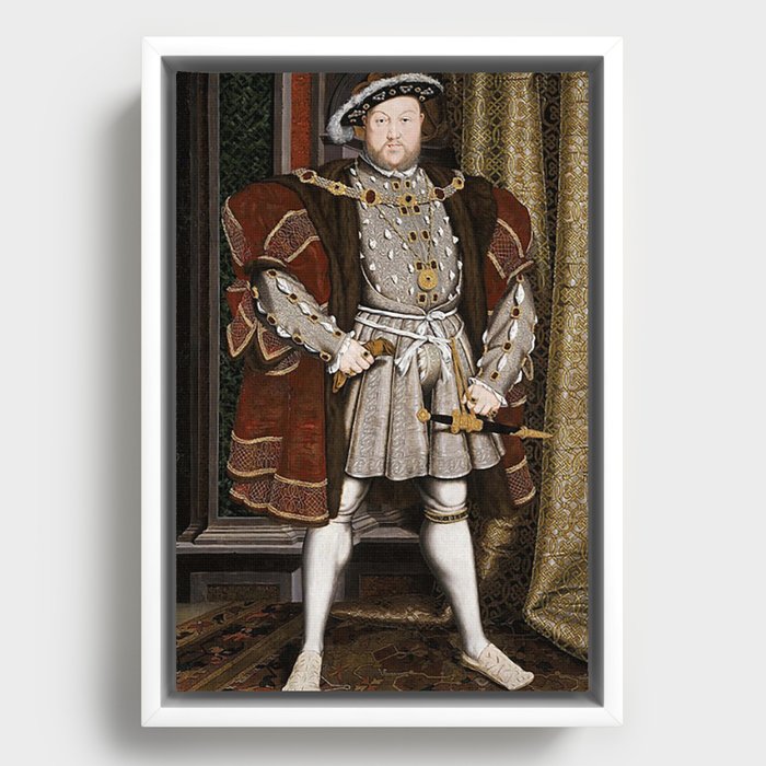 King Henry 8th of England. Framed Canvas
