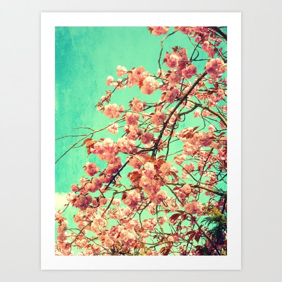 vintage Cherry blossoms Art Print