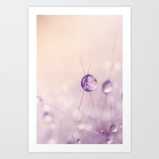 Cactus Drop in Soft Pink Art Print