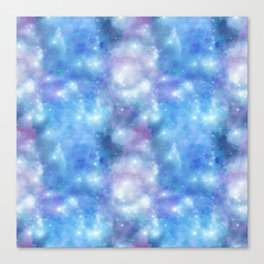 Blue Nebula Painting Canvas Print