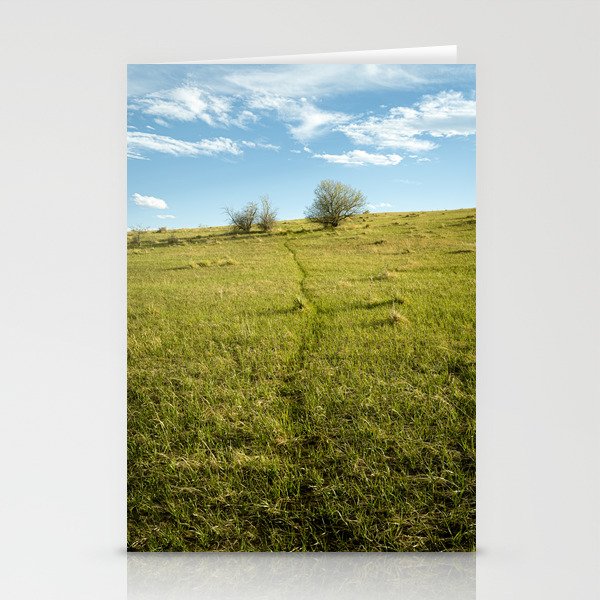 Pathway Through Field Stationery Cards