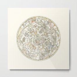 Star map of the northern starry sky Metal Print
