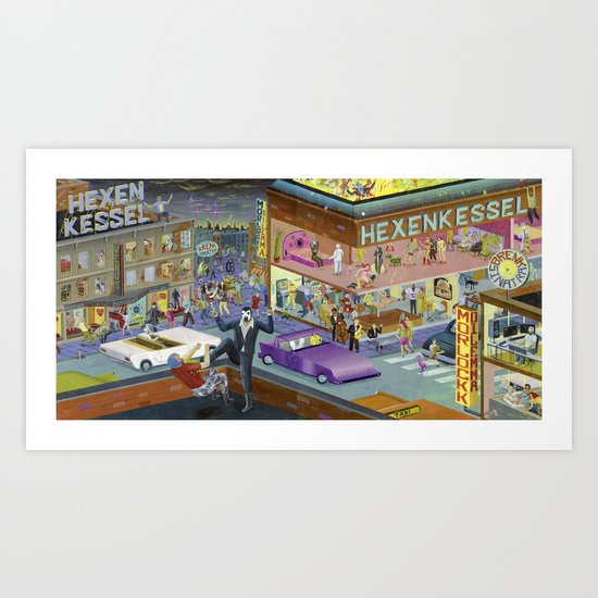 big city strut Art Print