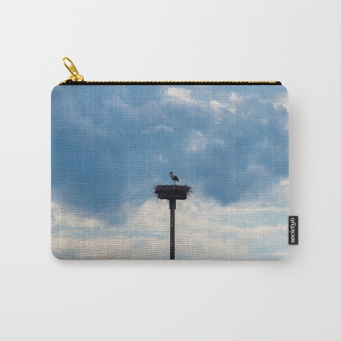 A Stork among the Clouds Carry-All Pouch