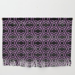 Black and Purple Zig Zag Stripe Star Pattern Pairs DE 2022 Popular Color Royal Pretender DE5999 Wall Hanging